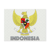 Indonesia Coat of Arms Postcard