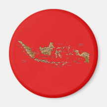 Indonesia Map Magnet