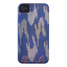 Indonesian  Blue Special Fabric iPhone 4 Case