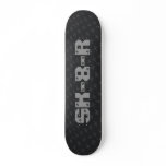 Industrial Black  & Gray Metal Custom Skateboard