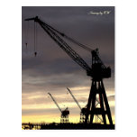 Industrial Crane Silhouette Postcard