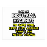 Industrial Hygienist Joke .. Never Wrong Post Card