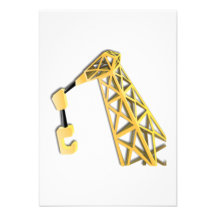 Industrial Lifting Crane Invitations