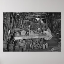 Industrial Photo: Windmill Factory Blacksmith Shop Print