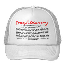 Ineptocracy Definition Hat (white)