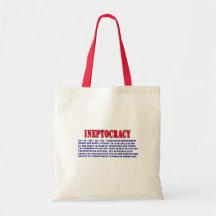 INEPTOCRACY DEFINITION TOTE BAGS