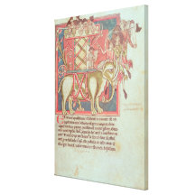 Infantry attacking an elephant gallery wrapped canvas