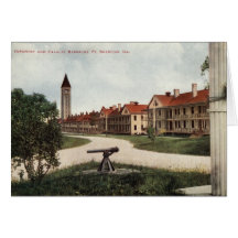 Infantry & Cavalry Barracks Ft. Sheridan IL 1915 Greeting Cards