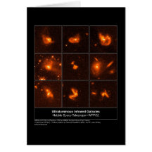Infared Galaxies Hubble Telescope Photo Greeting Card