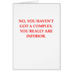 inferiority complex card