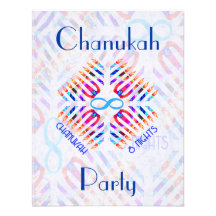 Infinity 8 Nights Chanukah Party Invitations