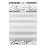 Infinity Forever Lined Black & White Stationary Custom Stationery