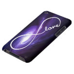 infinity love - purple nebula barely there iPod cases