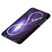 infinity love - purple nebula barely there iPod cases