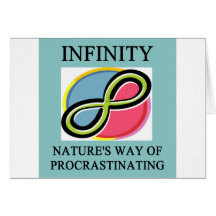 INFINITY math joke Greeting Cards