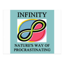 INFINITY math joke Postcard