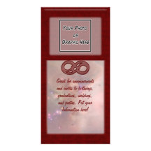 Infinity Red Personalized Photo Card