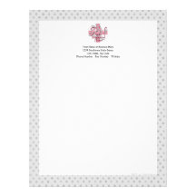 Infirmier autorisé, remous roses de croix en-tête de lettre avec motif