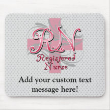 Infirmier autorisé, remous roses de croix tapis de souris