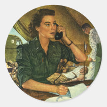 Infirmière médicale patriote et militaire vintage  autocollants