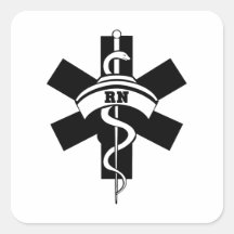 Infirmières de RN Stickers Carrés