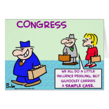 influence peddling congress greeting card