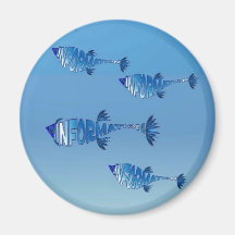Info Fish Family Fridge Magnets
