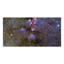 Infrared Image of the Cat's Paw Nebula NGC 6334 Photo Card Template