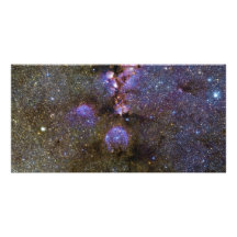 Infrared Image of the Cat's Paw Nebula NGC 6334 Photo Card Template