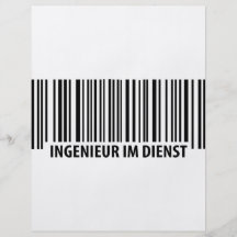 Ingenieur im Dienst Barcode icon Flyer Design