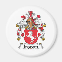Ingram Family Crest Refrigerator Magnet