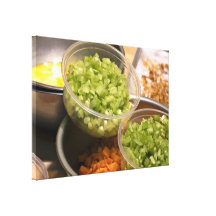 Ingredients of Veggie and Egg Food Canvas Print