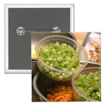 Ingredients of Veggie and Egg Food Pinback Buttons