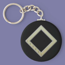 Ingwaz Rune gold keychains
