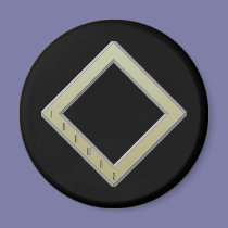 Ingwaz Rune gold magnets