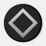 Ingwaz Rune grey Fridge Magnets
