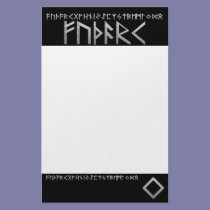 Ingwaz Rune grey stationery