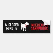 Inherently Dangerous Pit Bull Dog Bumper Sticker