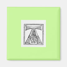 Initial A Refrigerator Magnet