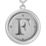 initial F necklace