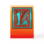 Initial L Southwestern Sunset Colours Card