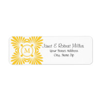 Initial Monogram Return Address Labels