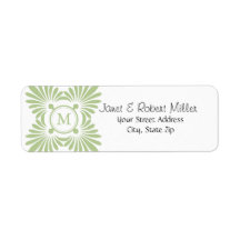 Initial Monogram Return Address Labels