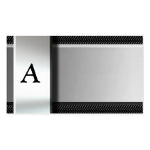 Initial On Metal Carbon Fibre Business Cards