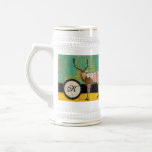 Initiale d'or Teal Stein de cerfs communs tasses