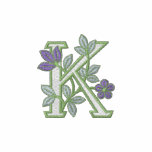 Initiale K de monogramme de fleur