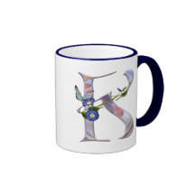 Initiale précieuse K de papillon Mug