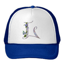 Initiale précieuse L de papillon Casquettes De Camionneur