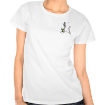 Initiale précieuse L de papillon T-shirts