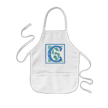 Initiale vintage C - monogramme C Tablier